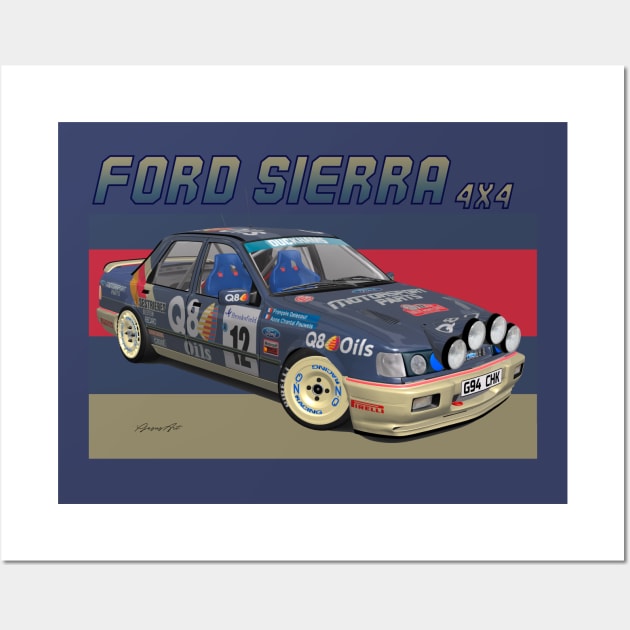 GrA Ford Sierra Sapphire RS Cosworth 4X4 Wall Art by PjesusArt